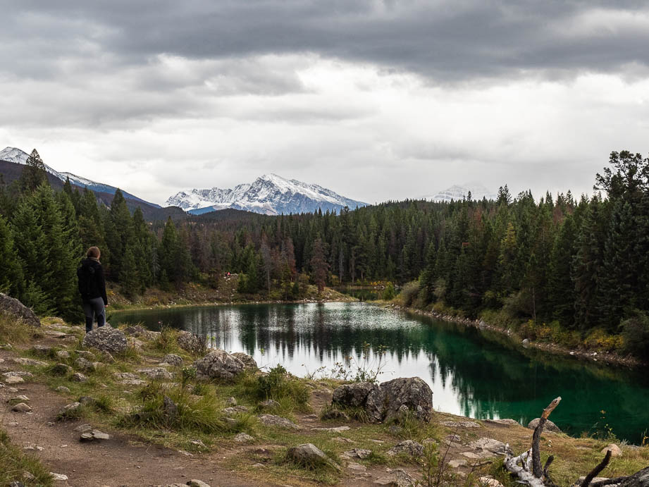 Vallée des cinq lacs dans le parc de Jasper au Canada