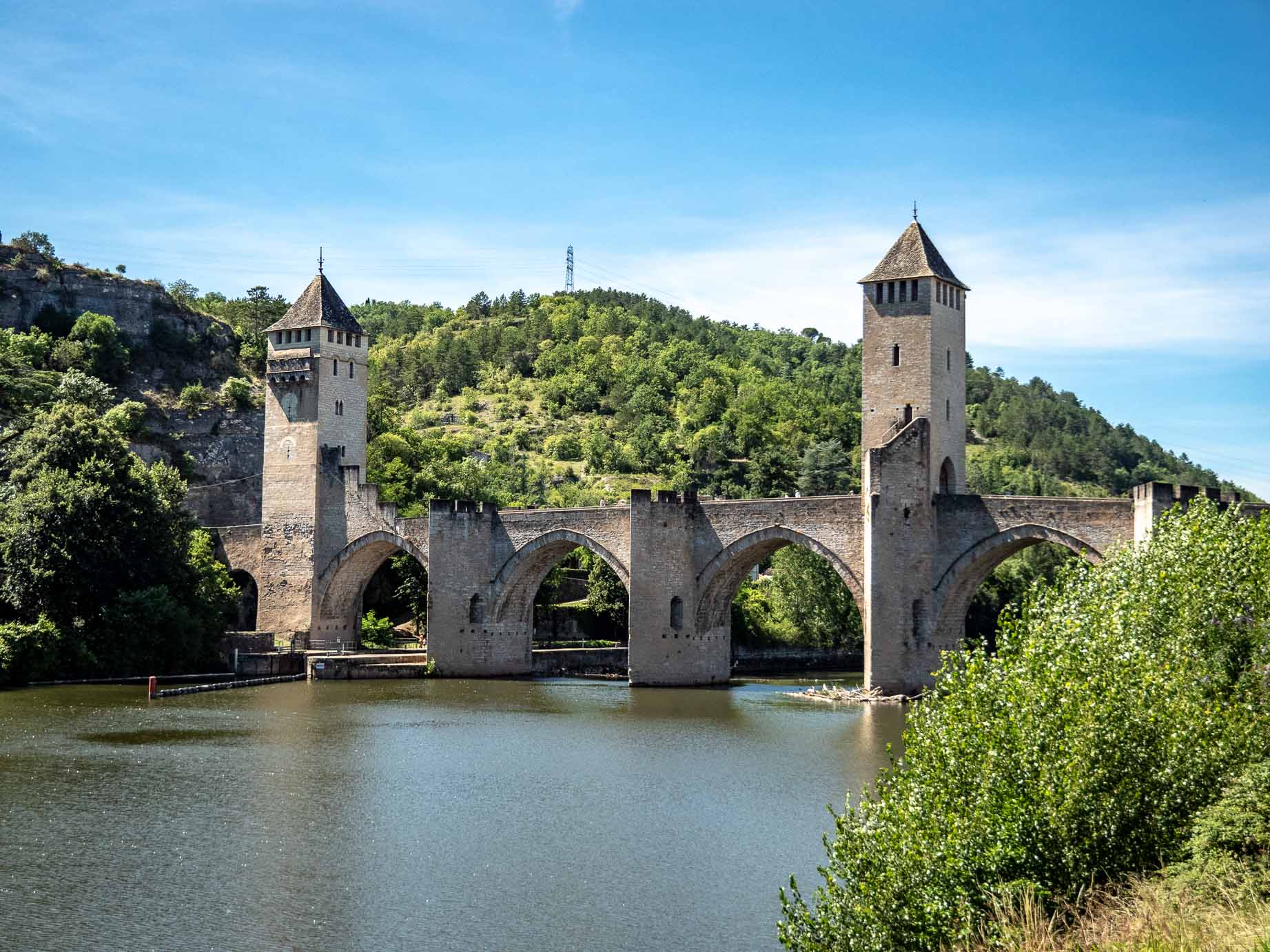 Pont sur le Lot à Cahors en France